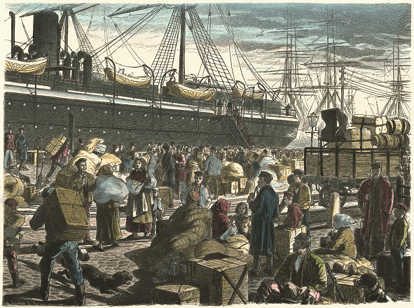 Bremerhaven departure scene 1880